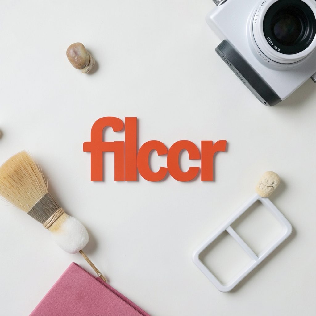 Logo de Flickr en rosa y azul sobre fondo blanco